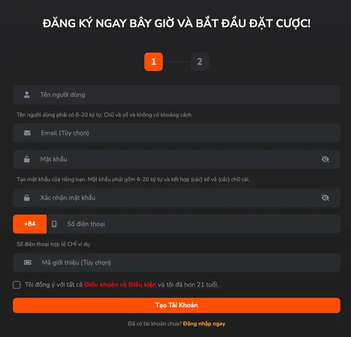 Đăng Ký Introduction Section